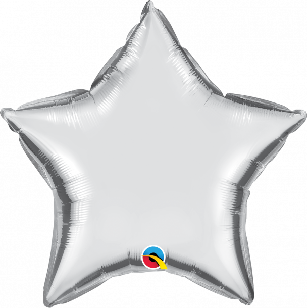 Folieballon - Stjerne Silver 20''