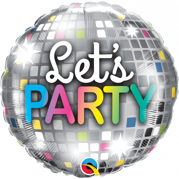 Folieballon - Let's Party Disco Ball -  18''