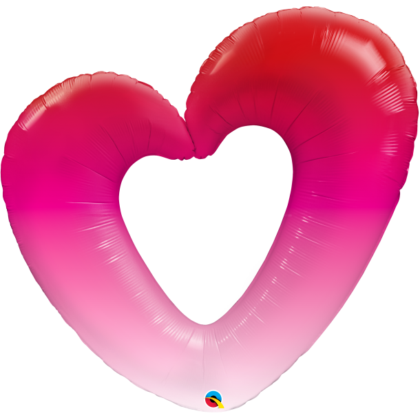 Folieballon - Pink Ombre Heart 42''