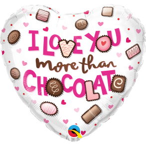 Folieballon - Love You More than Chocolate - 18''