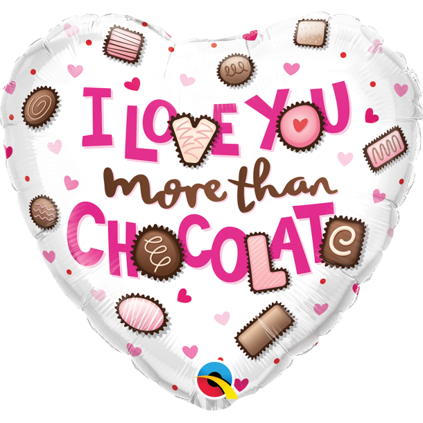 Folieballon - Love You More than Chocolate - 18''