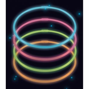 Knklys - Halskde - Ass. Farver 4 stk.