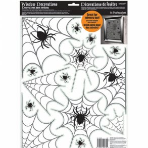 Window stickers - Halloween - Spidelvv - 14 stk.