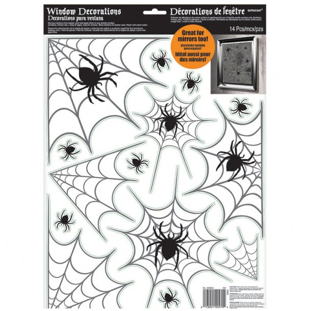 Window stickers - Halloween - Spidelvv - 14 stk.