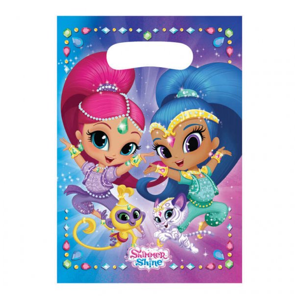 Pose af plastik - Shimmer &amp; Shine - 8 stk.