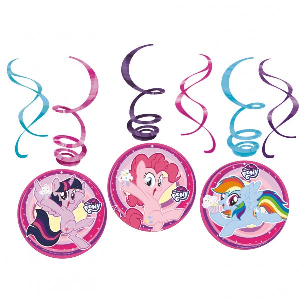 Swirl dekorationer - My Little Pony - 6 stk.