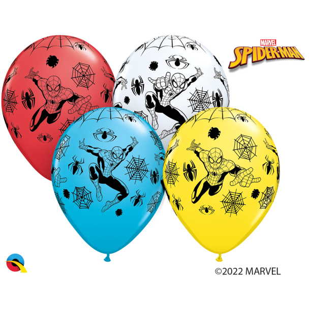 Ballon - Spiderman - Assorterede farver - 11''