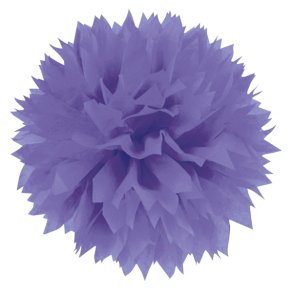 Pom pommer i papir - Lilla -  40.6 cm - 3 stk.