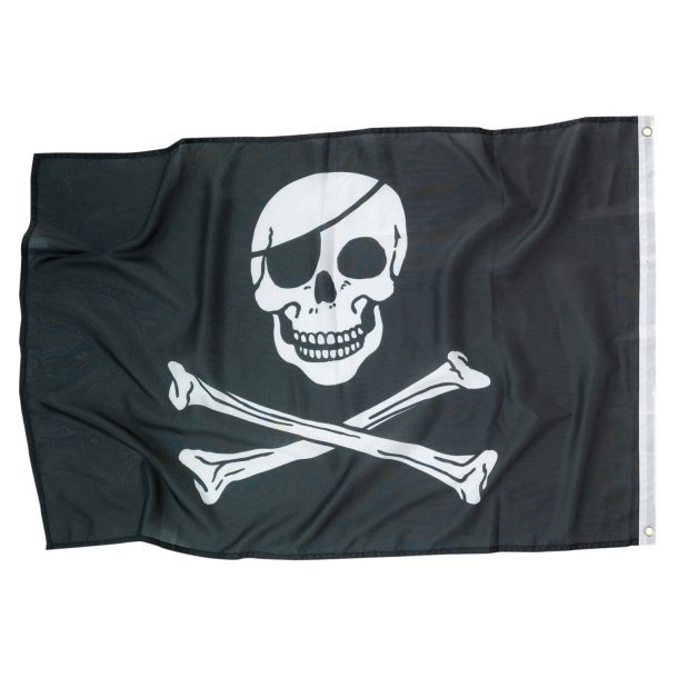 Piratflag, stof - 92 x 60 cm