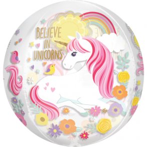 Folieballon - Orbz - Magical Unicorn Clear