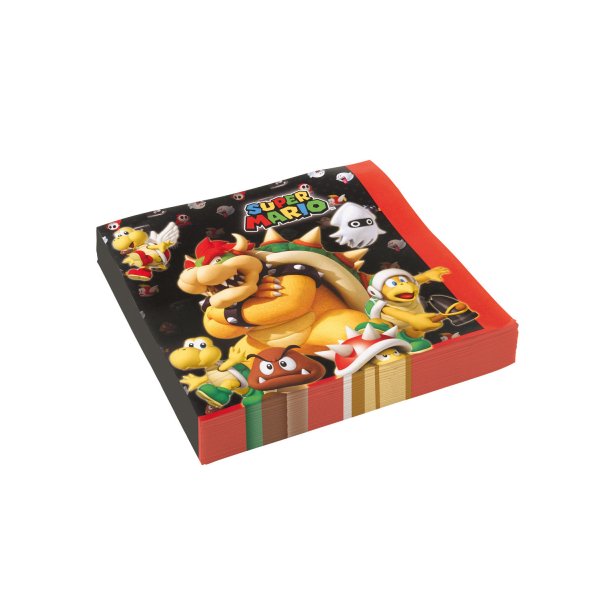 Servietter - Super Mario - 20 stk. -  33 x 33 cm