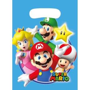 Poser af plastik - Super Mario - 8 stk. - 23.4 x 16.2 cm