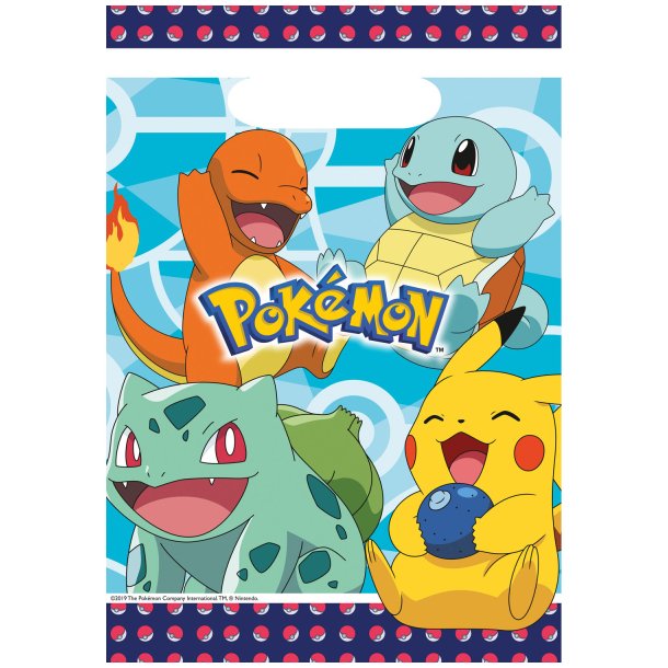 Poser af plastik - Pokemon - 8 stk. - 23.4 x 16.2 cm