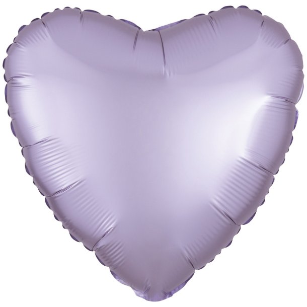 Folieballon - Satin Pastel Lilac - Hjerte 18''