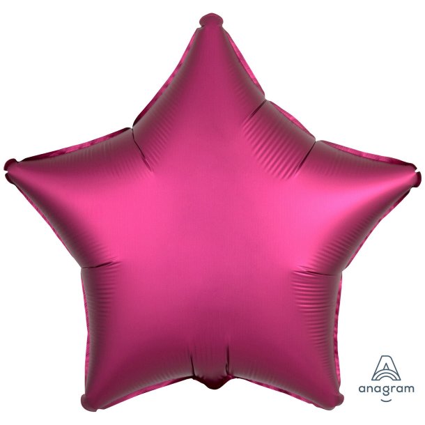 Folieballon - Satin Pomegranate - Stjerne 18''