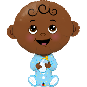 Folieballon - Baby Boy Dark skin 38''