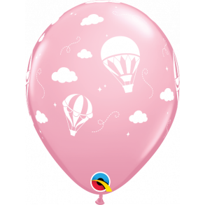 Ballon - Hot Air Balloons, Pale Pink 11''