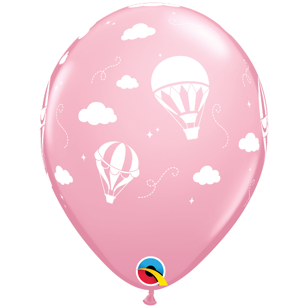 Ballon - Hot Air Balloons, Pale Pink 11''