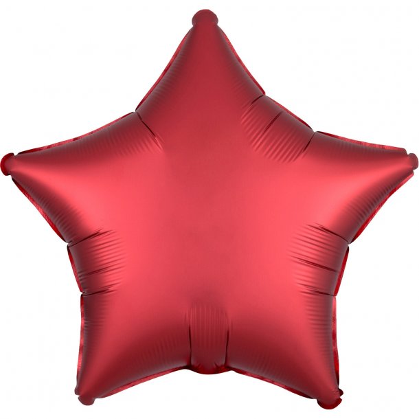 Folieballon - Stjerne - Satin Sangria 18''