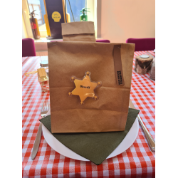 Brun pose, lille - 18x12x29cm - 1 stk.