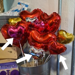 Mini folieballoner 4''' - Kun v. afhentning