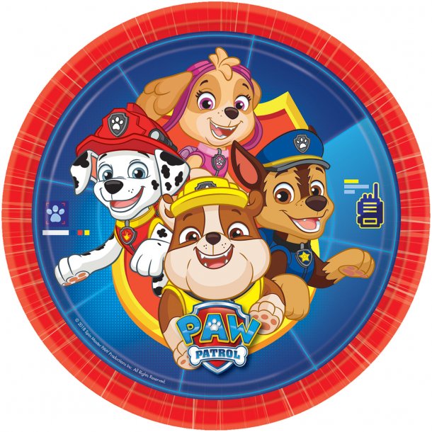 Paw Patrol tallerkner 22,8 cm - 8 stk.