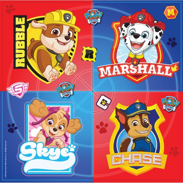 Paw Patrol servietter 33x33 cm - 16 stk.