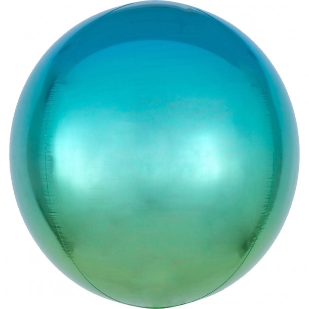 Folieballon - Orbz - Ombr&eacute; Blue &amp; Green