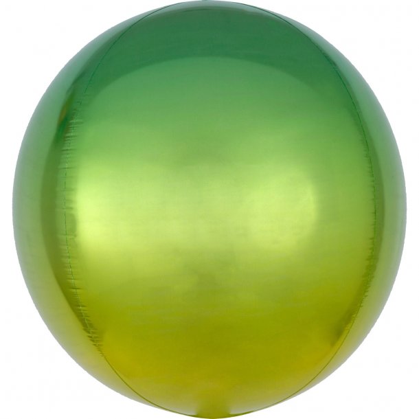 Folieballon - Orbz - Ombr&eacute; Yellow &amp; Green