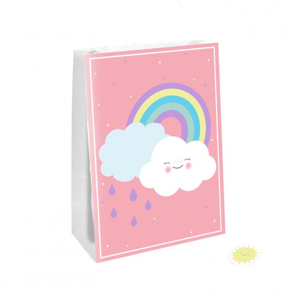 Papirsposer - Rainbow &amp; Cloud - 4 stk.