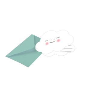 Invitationer - Rainbow & Cloud - 8 stk.