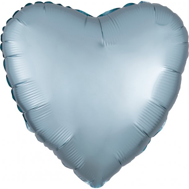 Folieballon - Hjerte - Satin Pastel Blue 18''