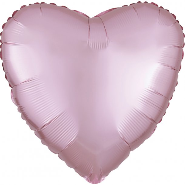 Folieballon - Hjerte - Satin Pastel Pink 18''