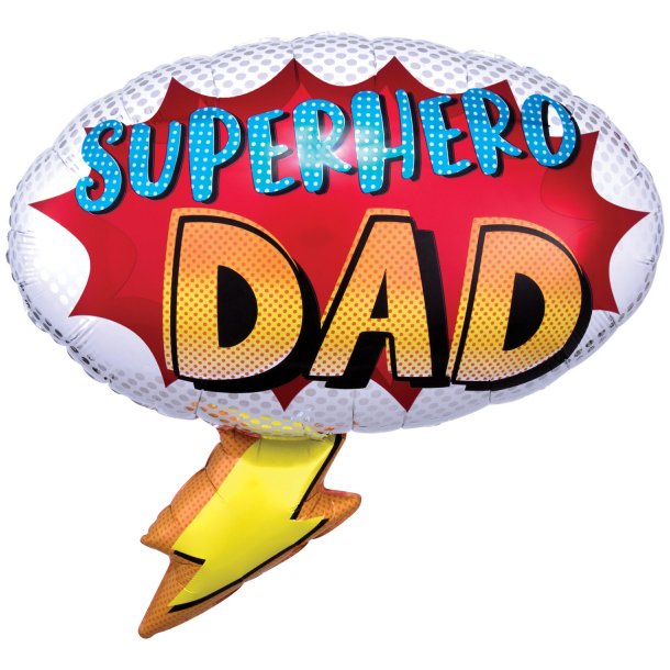 Folieballon -  SuperShape Superhero Dad 68cm x 66cm