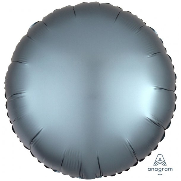 Folieballon - Satin Steel Blue 18''