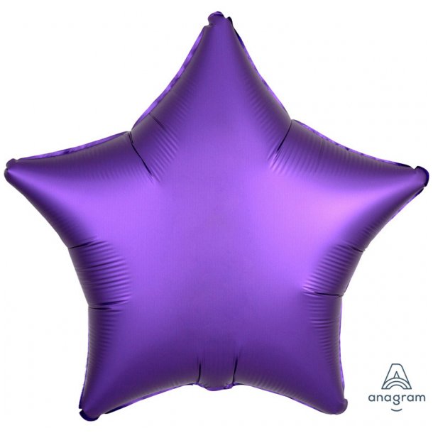 Folieballon - Satin Purple Royale - Stjerne 18''