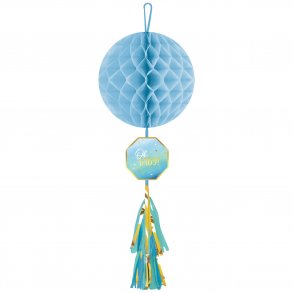 Honeycomb dekoration - Oh Baby boy - 75 cm.