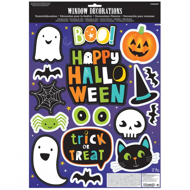 Window stickers - Halloween - 17 stk.