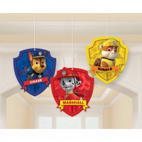Honeycomb dekoration - Paw Patrol - 3 stk.
