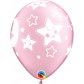 Ballon - Baby Moon & Stars, Pearl Pink 11''