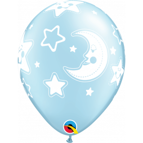 Ballon - Baby Moon & Stars, Blue, 11''