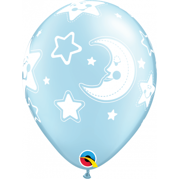 Ballon - Baby Moon &amp; Stars, Blue, 11''