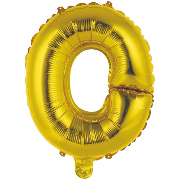 Bogstav ballon O - 34 cm - Gold - Folie