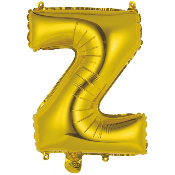 Bogstav ballon Z - 34 cm - Gold - Folie