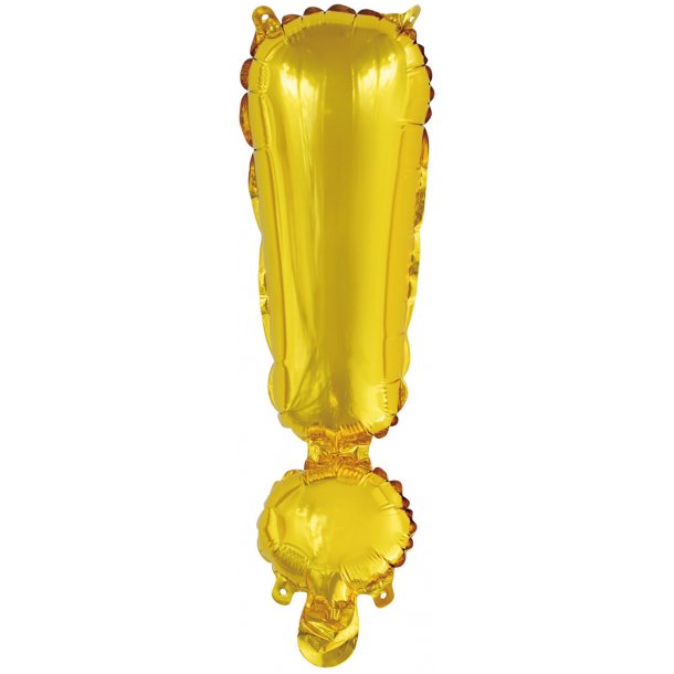 Bogstav ballon ! - 34 cm - Gold - Folie