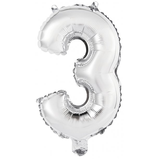 Tal ballon 3 - 35 cm - Silver - Folie