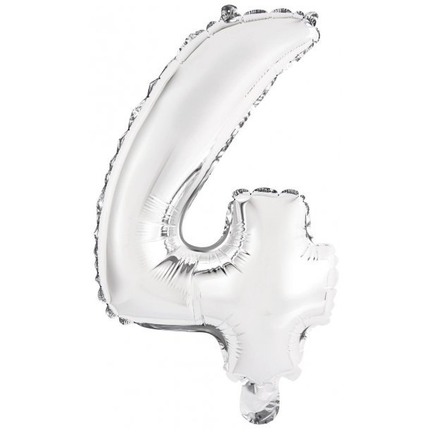 Tal ballon 4 - 35 cm - Silver - Folie