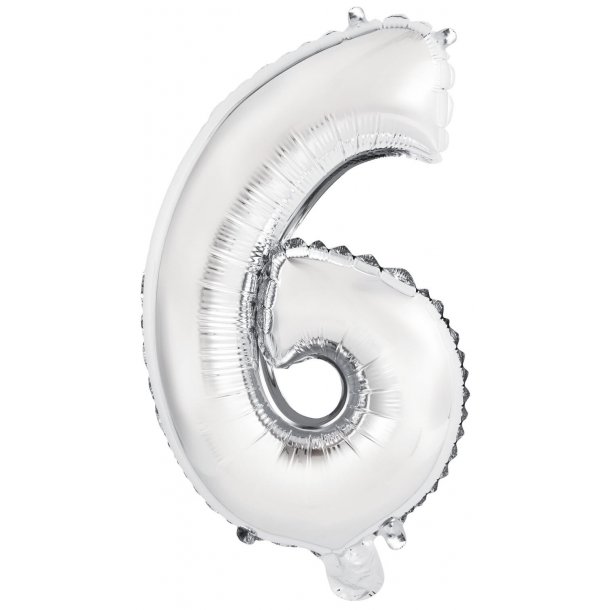 Tal ballon 6 - 35 cm - Silver - Folie