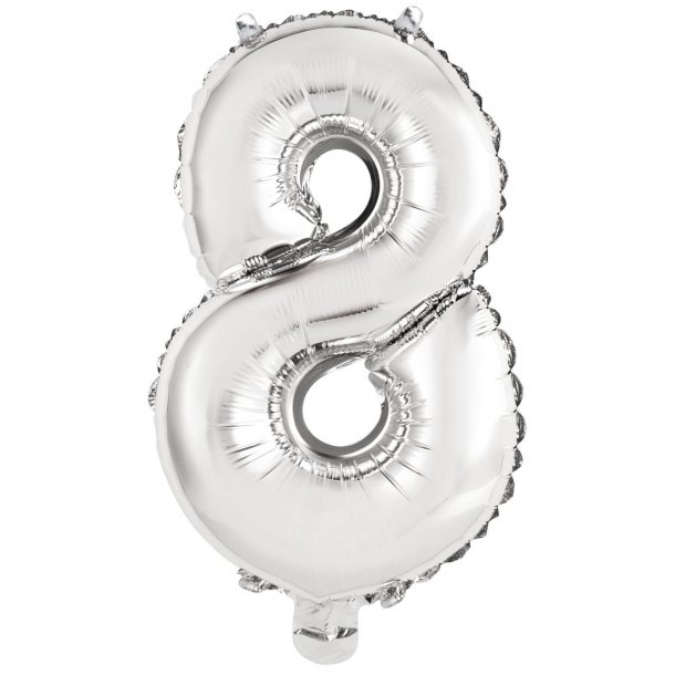 Tal ballon 8 - 35 cm - Silver - Folie