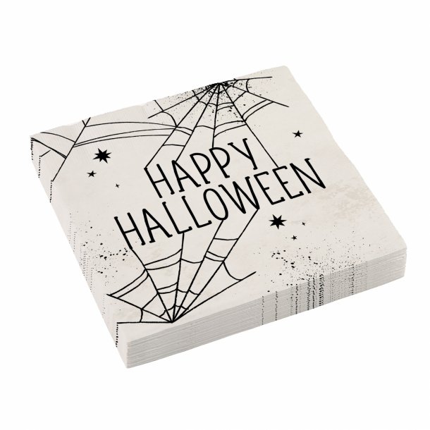 Servietter - Halloween Spiderweb - 33x33 cm - 16 stk.